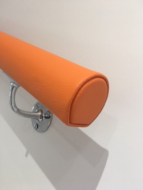 bespoke leather wrapped handrails