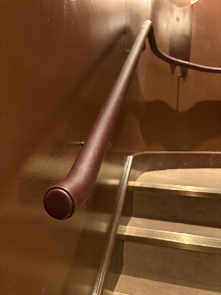 colour matching leather handrail