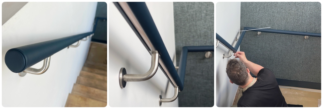 leather handrail with lighting